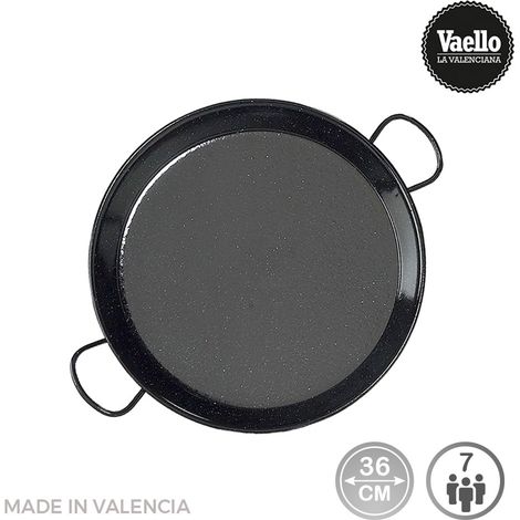Padella per paella smaltata per induzione e vetroceramica ø36cm (7 persone). vaello