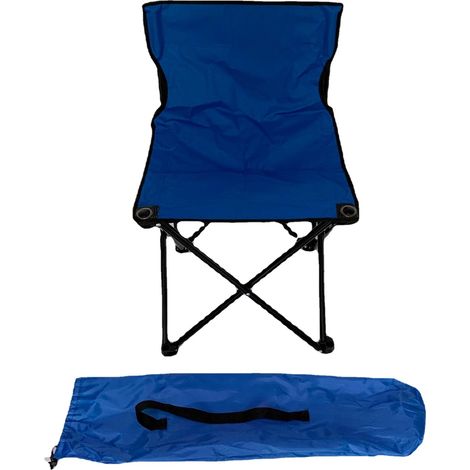 Chaise de camping pliante pour la plage, 45 x 45 x 68 cm, bleu.Chaise de camping pliante pour la plage, 45 x 45 x 68 cm, bleu (1/5)