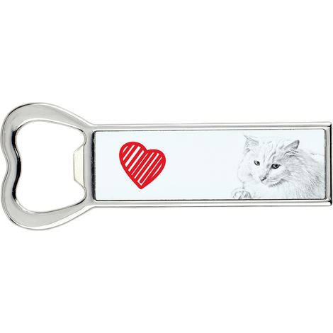 Angora turca - un apribottiglie con un gatto, un apri-frigo personalizzato, un regalo unico per uomo di Art-Dog (1/5)