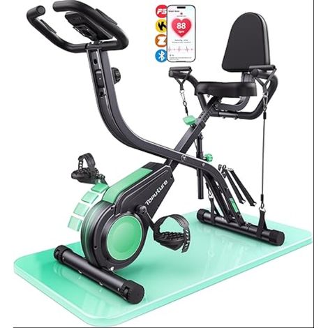 Vélo d’Appartement Pliable, Velo D Appartement 16 Niveaux de Résistance Magnétique, Moniteur LCD, Vélos de fitness pour la maison Silencieux Capacité 140 kg (1/5)
