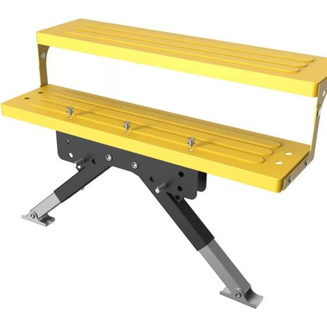 Stabilisateur de marche‑pied préassemblé pliable pour camping‑car fourgon aménagé, kit visserie et gabarit de perçage fourni