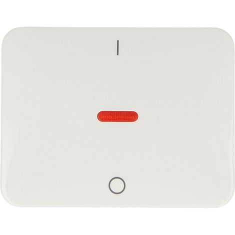 Enjoliveur avec fenêtre rouge et symbole I/O alpha