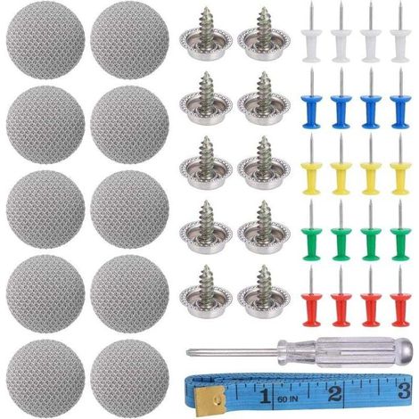 Lot de 65 boutons pour toit de voiture, bouchons à vis de fixation pour décoration de voiture, réparation de toit de voiture, boucle fixe pour toit de voiture (1/4)