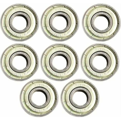 Lot de 8 roulements à roulettes scellés 608ZZ (ABEC11) en acier inoxydable (1/5)
