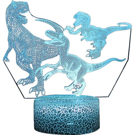 Veilleuse 3D colorée en forme de dinosaure, lampe de table cadeau originale
