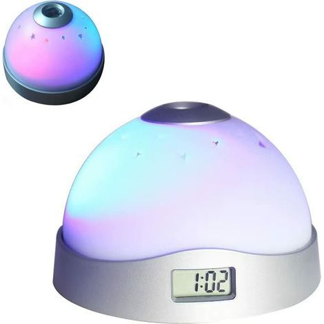 Horloge Réveil Projecteur Plafond - Affichage Numérique Rouge LED - Projection Fixe à Distance 0,1-2 m - Fonction Snooze 5 Min Répétable 3 Fois - Alimentation Piles (Non Inclues) - 1 Pièce (1/5)