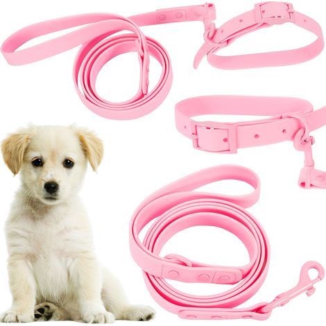 LEASH AND COLLAR TUTUMI PJ-068 S PINK