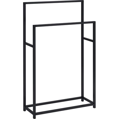 Porte-serviettes DALIO, en métal noir (1/3)