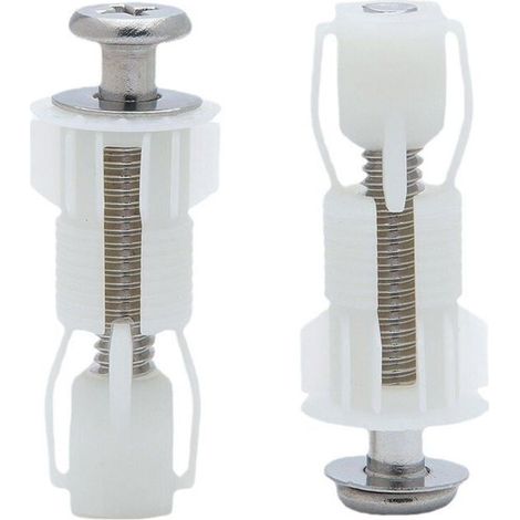 Lot de 2 vis dexpansion pour fixation de couvercle de toilette pices de rechange pour abattant WC ensemble complet PZCC (1/4)
