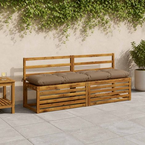vidaXL Cojín de banco VIANEN 100% Poliéster Gris topo 160 x 40 x 12 cm (1/5)