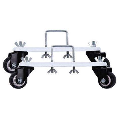 Lot de 2 pieds pour chauffages infrarouges, roulettes de radiateur électrique, pieds de chauffage électrique en acier au carbone avec 2 roues de frein et 2 roues normales