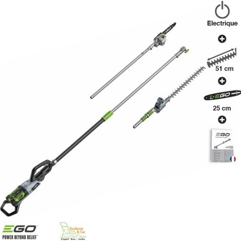 Ego Power+ – Pack multi-outils jardin 56V – Moteur brushless – Perche télescopique 172-265 cm – Élagueuse PSX2500 pour branches jusqu'à 200 mm (1/6)