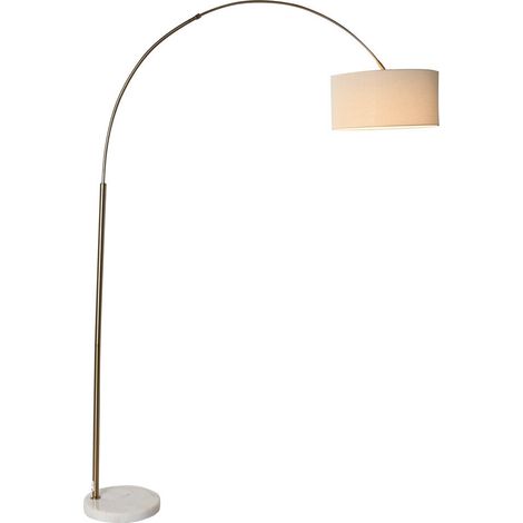 Lampara Pie Lino Marmol 126X40X193 Dorado