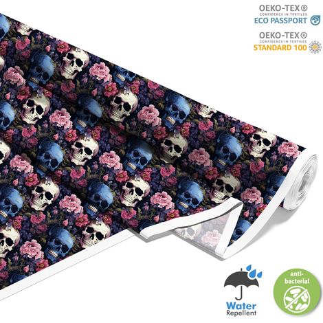 TESSUTI DECORATIVI PER ESTERNI OXFORD - Motivo Teschio I DX4784