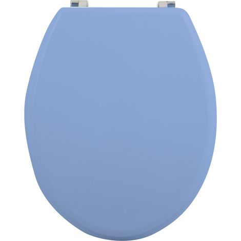 MSV Abattant WC MDF CLEO Bleu Ciel - Charnières Inox