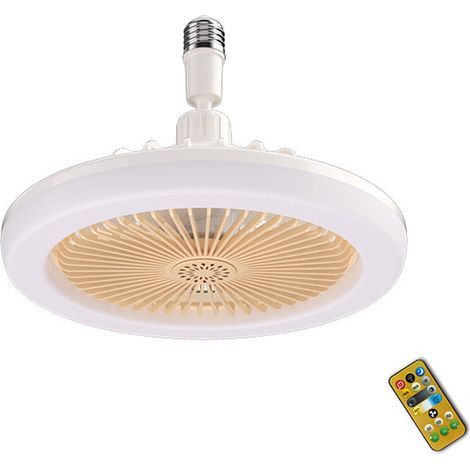 Ortviai Ventilateur-lampe moderne avec diffuseur d'huiles essentielles, 30 W, télécommande, 3 vitesses, minuterie et lumière nocturne (1/5)