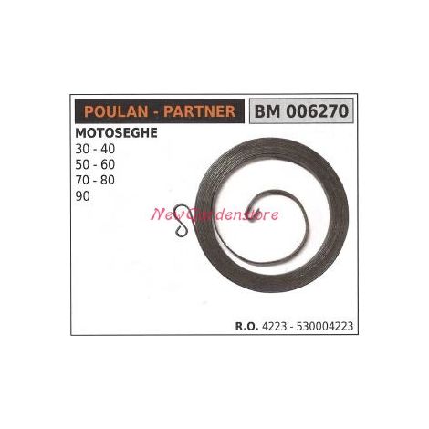 POULAN muelle de arranque motosierra 30 40 50 60 70 80 90 006270