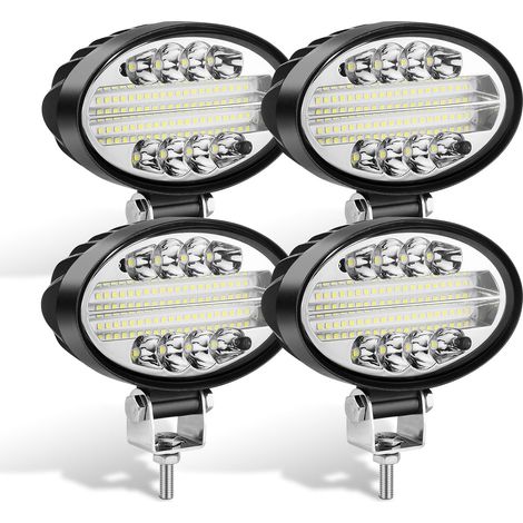 4PCS Ovale Phare de Travail led, 5.5 pouces 14CM 20W Projecteur LED Voiture 12V 24V Longue Portee feux de travail Phares Etanche pour 4x4 Offroad Camion Tracteur SUV feu antibrouillard (1/5)