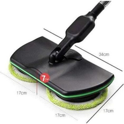 Balai Électrique Sans Fil - Recharge Tapis Rotatif Microfibre - Pour Sols Durs Bois Carrelage Marbre - Lot De 12 (1/4)