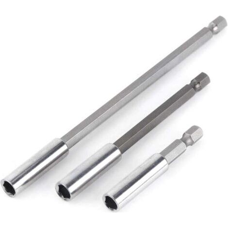 Pair 3-teiliges Set 1/4\"-Magnet-Bithalter-Schaftverlängerungen für Schraubendreher für elektrische Bohrmaschinen