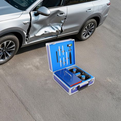 Outil de débosselage à induction 1000 W pour débosselage de voiture, kit d'outils PDR pour réparer les bosses de carrosserie et les dommages de la grêle, magnétique, avec affichage numérique et (1/5)