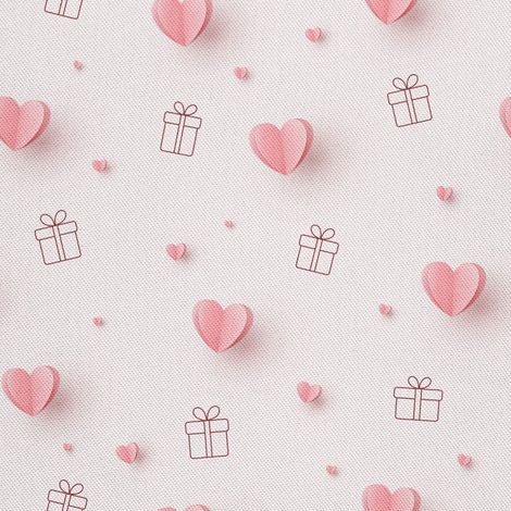 Telas decorativas para exteriores estilo oxford - motivo de corazones con regalo (1/5)