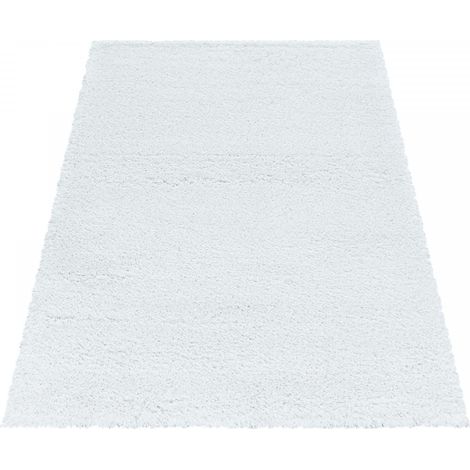 Ayyildiz Tapis à poils longs Shaggy - Ultra doux et moelleux - Chambre à coucher - blanc - 120x170 cm (1/5)