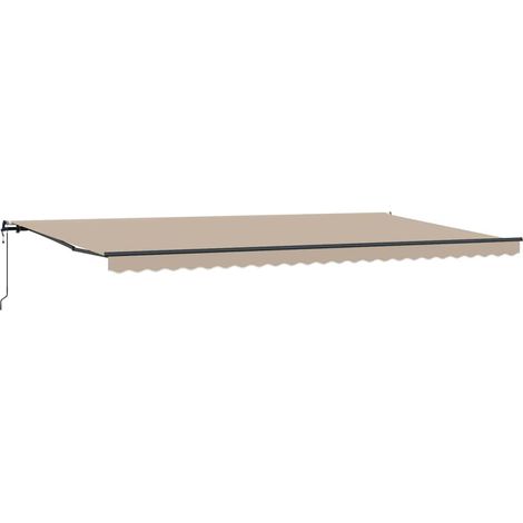 Einziehbare Markise Beige 600 x 300 cm Stoff vidaXL