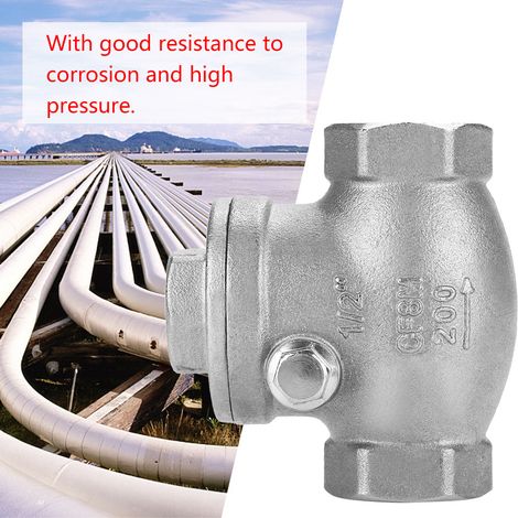 1/2" DN15 Edelstahl-Rückschlagventil mit Innengewinde WOG, 200 PSI (1/5)