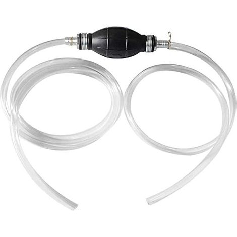 Pompe a eau manuelle, Pompe Manuelle Siphon, Pompe Transfert Liquide l'eau, Pompe de Siphon à Main Essence, Aspiration Pompe de Transfert pour Gaz Huile Eau Carburant avec 2 Tuyaux Écologiques (10 mm) (1/5)