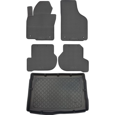 Ensemble de tapis de sol en caoutchouc pour Volkswagen Golf V Hatchback (octobre 2003 - 2008) + tapis de coffre.