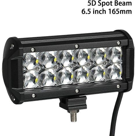 Projecteur de travail LED 4D 7 pouces 30 W avec puces LED Cree pour camions tout-terrain, faisceau combiné spot/flood, 4x4, quad, SUV, 12 V/24 V, 1 pièce, faisceau spot 60 W (1/5)