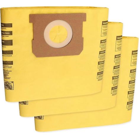 Lot de 3 sacs 91964, sacs filtrants haute efficacité de type D pour aspirateur Shop-Vac 4 gallons tout-en-un et aspirateurs eau et poussière (1/5)