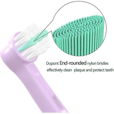 Têtes de brosse à dents Oral-B pour enfants, têtes de brosse à dents électriques compatibles pour enfants, têtes de rechange Braun, pour une blancheur 3D, un double nettoyage et un nettoyage de précis (1/4)