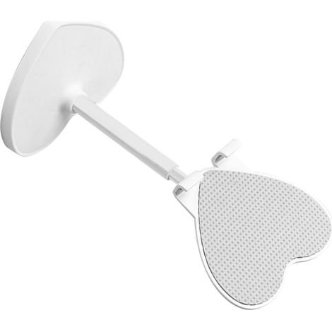 Support de Bureau pour Smartphone et Tablette de Cœur Blanc, Pliable Position de Visualisation Confortable et Patin Antidérapant en Silicone (1/5)