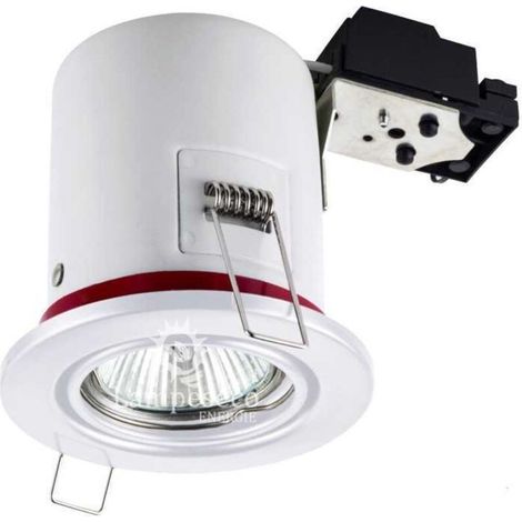Support de spot BBC Orientable Blanc diametre 90mm avec douille GU10 automatique ref. 826 (1/4)