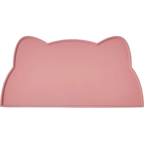 Tapis d'alimentation rose pour chats et chiens, tapis en silicone antidérapant pour gamelles