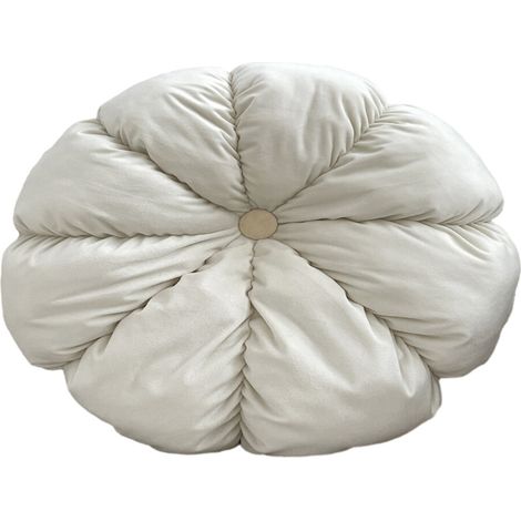 Coussin de citrouille nordique Ins, joli coussin de canapé-Blanc
