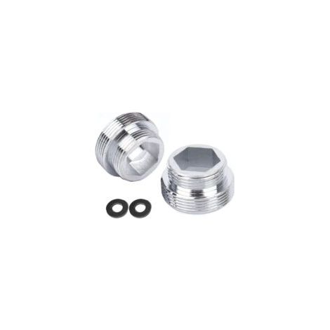 Juego de 2 adaptadores de grifo de metal macizo para grifos de cocina (M20 a M22) - Crezuo (1/3)