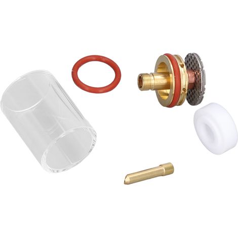 Kit accessoire torche à soudure TIG argon verre résistant chaleur pour WP-17/18/26 2.4mm avec tube collet buse joint anneau (1/5)