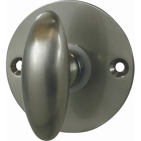 Rosone di chiusura in acciaio nichelato.