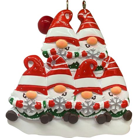 Kit Résine Personnalisé Pour Famille De 6 Personnes - Décoration Noële Avec Noms (1/2)