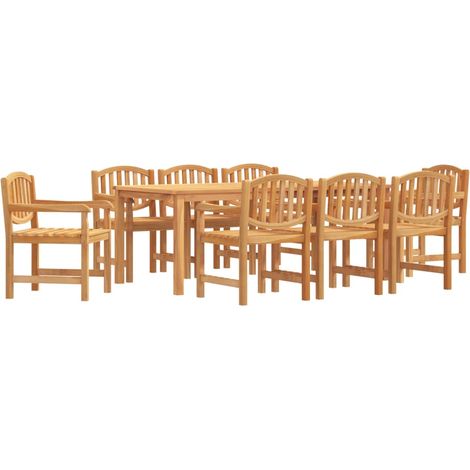 Maison Exclusive - Set da Pranzo per Giardino 9 pz in Legno Massello di Teak