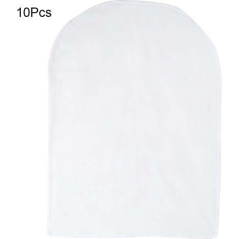 Lot de 10 housses de protection transparentes pour vêtements suspendus, 60 x 100 cm, pour vêtements de taille moyenne à longue. (1/5)