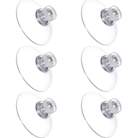 6 Stück Saugnapf mit Gewinde und Rändelmutte Saugnapf Ø 41mm Kleine PVC Saugnäpfe Transparente Saugknöpfe ohne Bohren Extra Stark Saugknopf Haken Saughalter für Fenster Auto Dekoration Aufhängung (1/5)