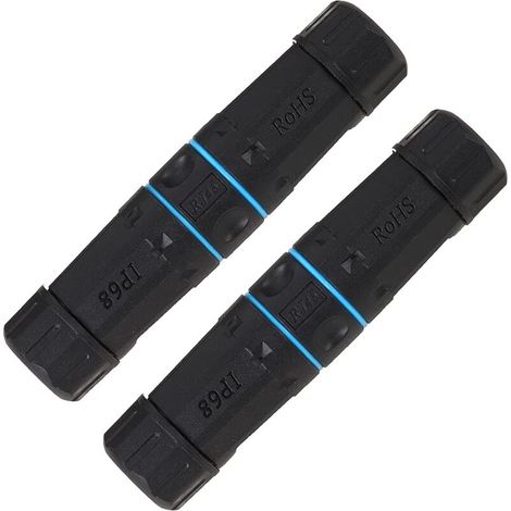 2er-Pack, abgeschirmter RJ45-Stecker, wasserdicht, IP68, Cat5/5e/6 8P8C, Ethernet-LAN-Buchse auf Buchse, Netzwerkadapter für den Außenbereich - Crezuo