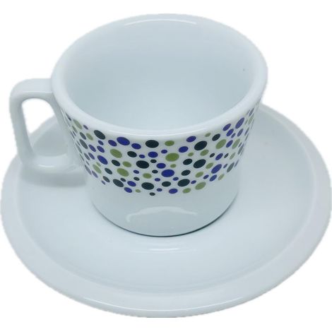 Giannini Spring Dots set 4 tazze cappuccino porcellana