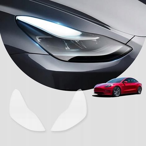 Tesla-kompatible, klare Scheinwerferschutzfolie (PPF) (1/5)