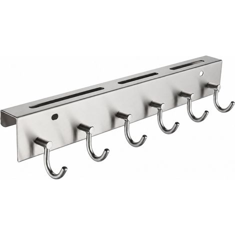 Porte-couteaux mural inox 304 brossé avec crochets cuisine rectangulaire 4087.5 cm 41,5 × 10,5 × 4 cm 600 g – Livraison gratuite (1/4)