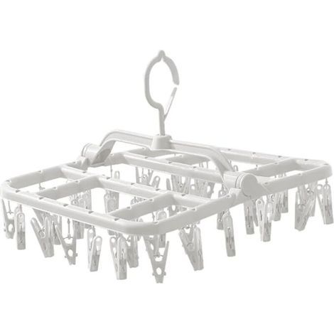 Séchoir suspendu 40 pinces - Pour couches, serviettes - Pliable (1/4)